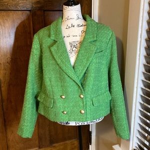 Cute green jacket from eloquii size 18. NWOT.